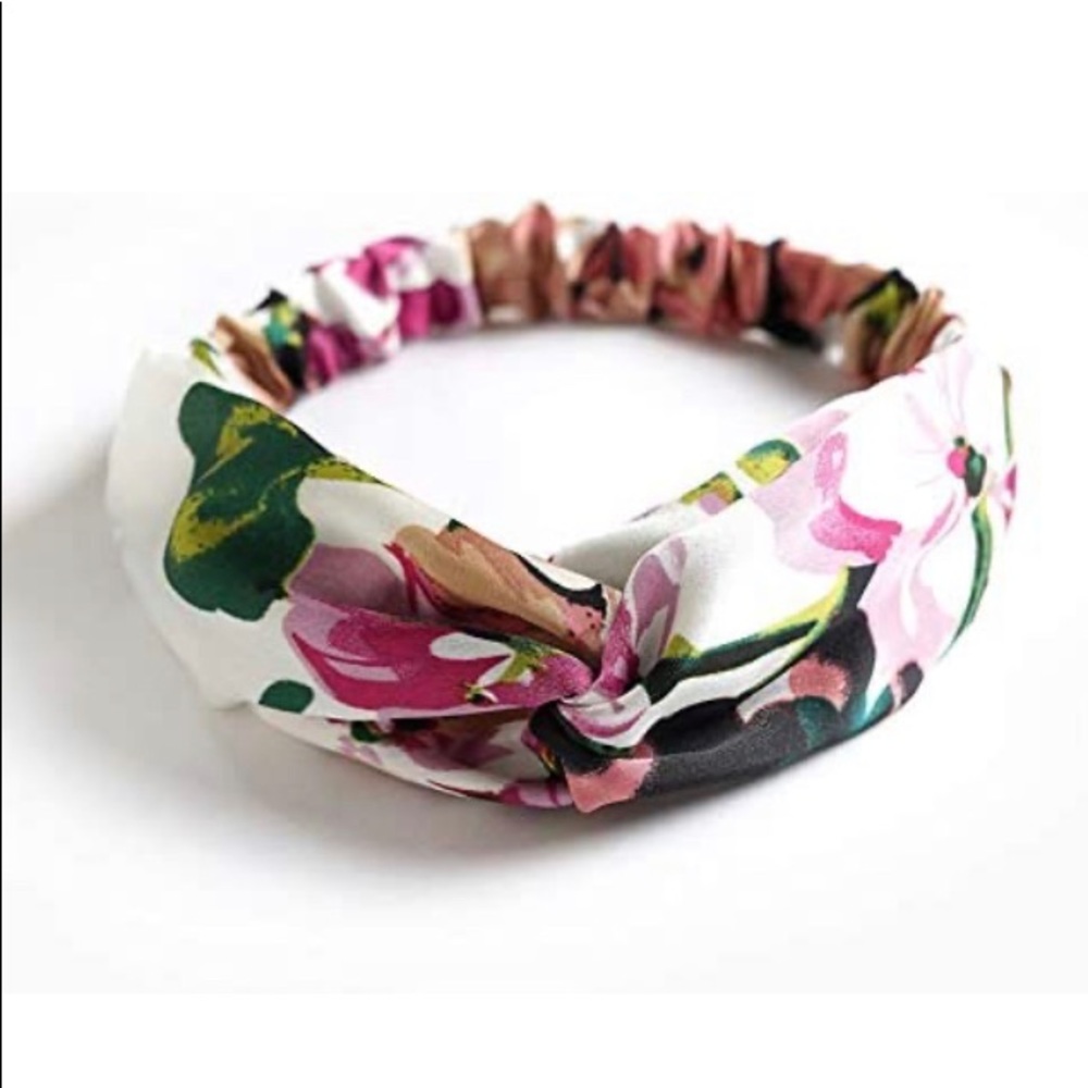 Floral Silk Elastic Headband